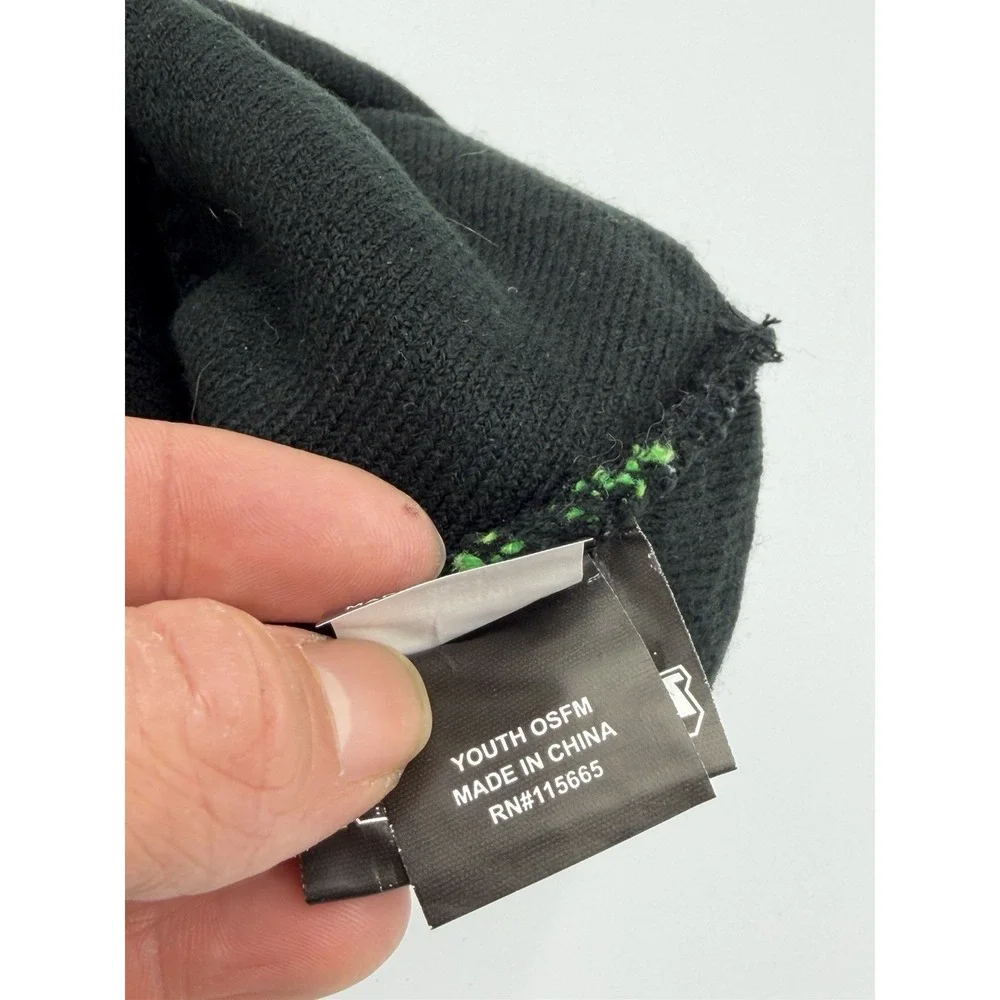 Minecraft‎ Creeper Beanie Hat Knit Pom Green Black Youth OSFM
